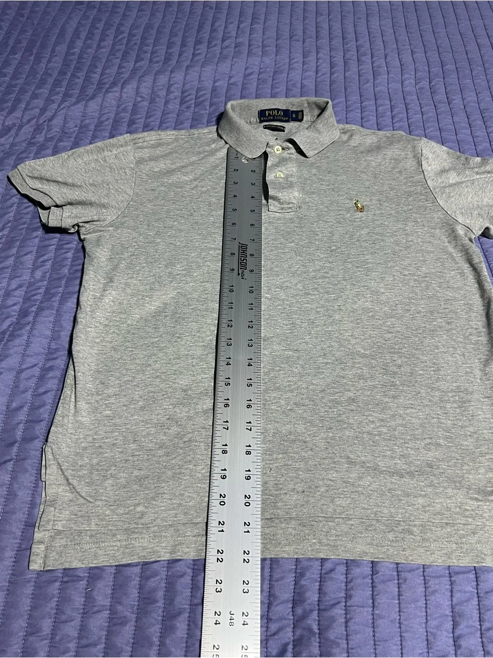 Ralph Lauren Kids Heather Gray Polo with Embroidered Pony